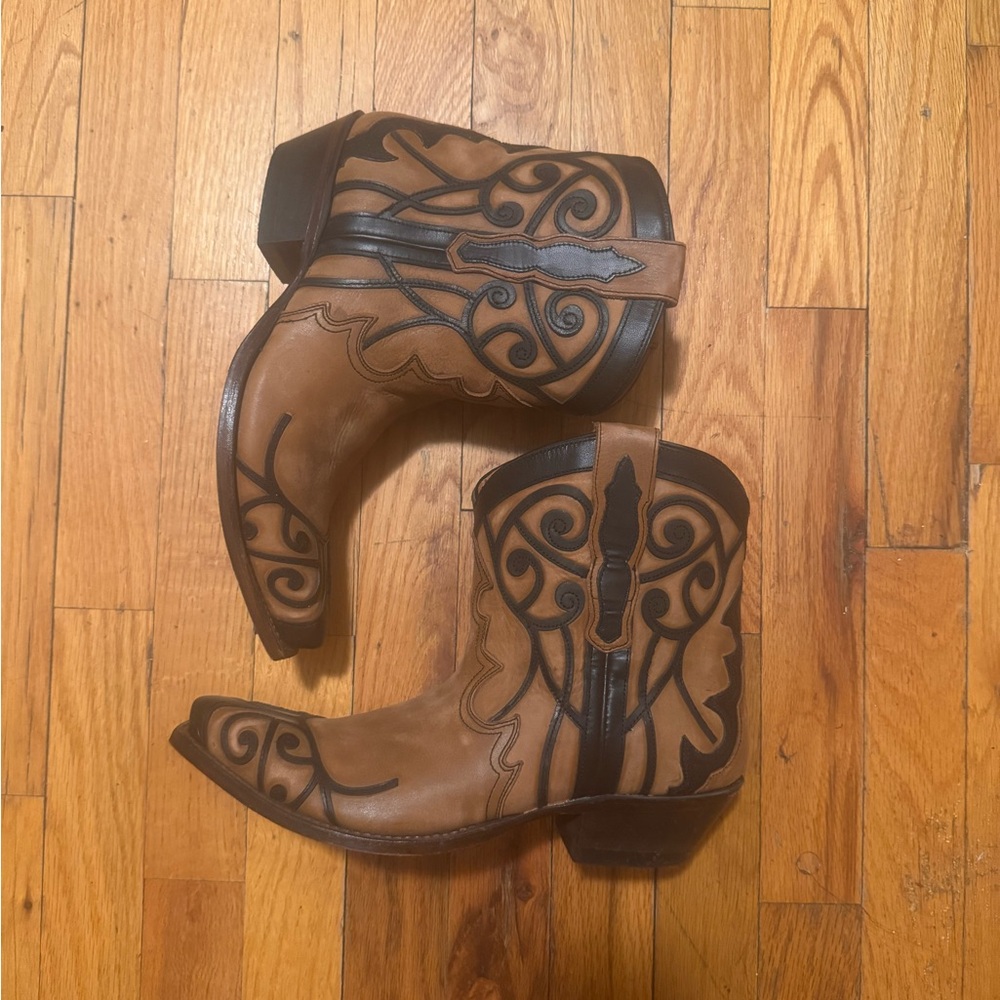 Dan Post Tan Leather Cowboy Boots